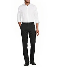 Murano Slim Fit Solid Sateen Pintuck Long Sleeve Woven Shirt