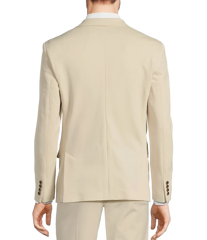 Murano Slim Fit Solid Textured Knit Blazer