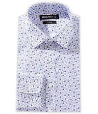 Murano Slim-Fit Spread Collar Floral Print Dress Shirt