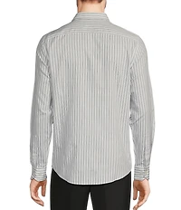 Murano Slim Fit Stripe Pattern Long Sleeve Woven Shirt