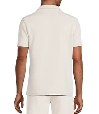 Murano Slim Fit Textured Short Sleeve Woven Camp Shirt