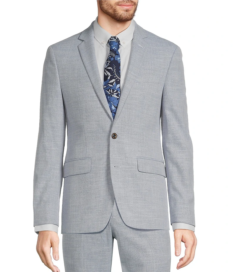 Murano Slim Fit Textured Suit Separates Jacket