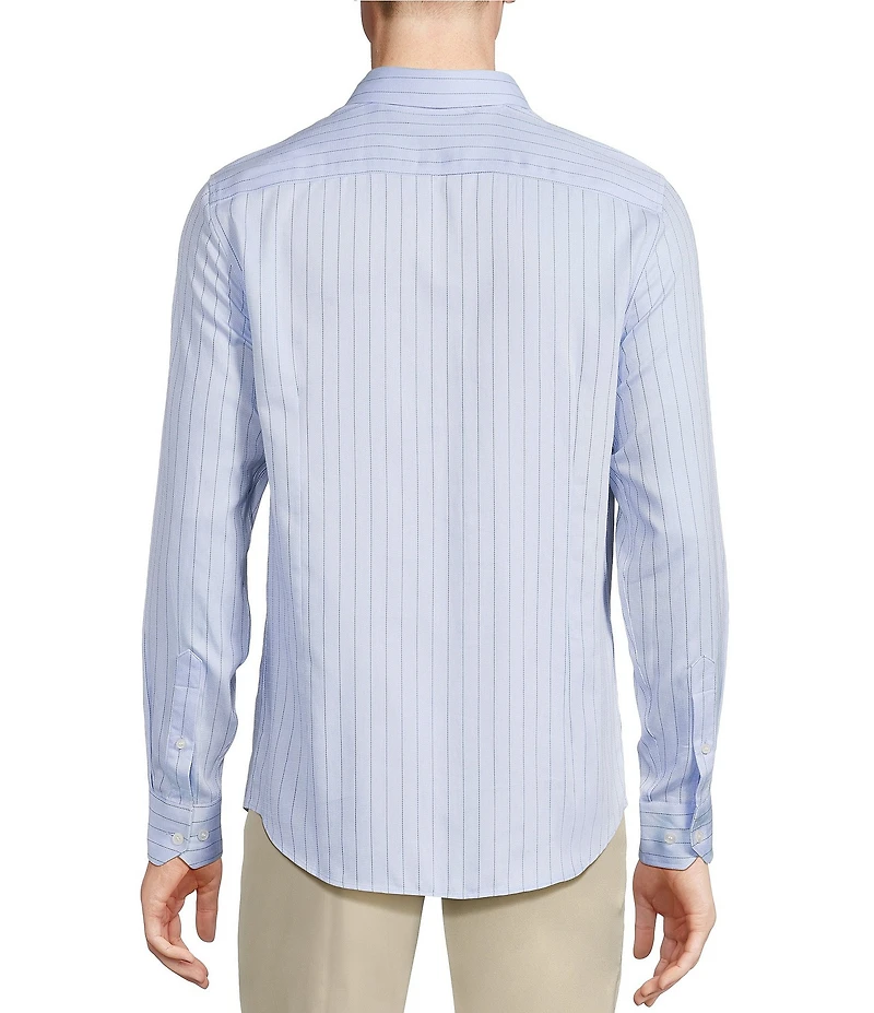 Murano Slim Fit Vertical Stripe Dobby Long Sleeve Woven Shirt