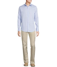 Murano Slim Fit Vertical Stripe Dobby Long Sleeve Woven Shirt