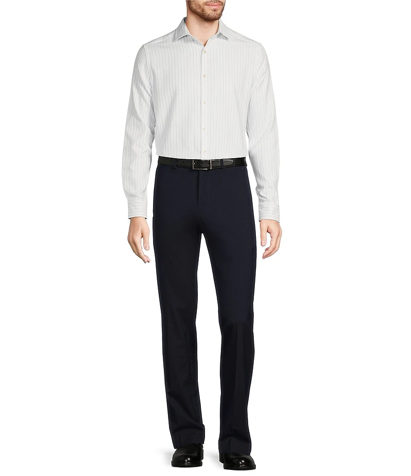 Murano Slim Herringbone Long Sleeve Woven Shirt