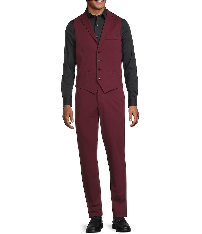 Murano Solid Knit Suit Separates Shawl Vest