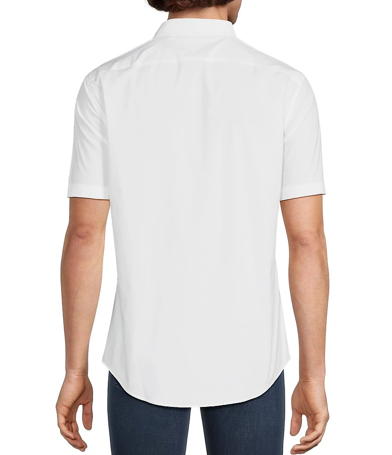 Murano Solid Poplin Short Sleeve Woven Shirt