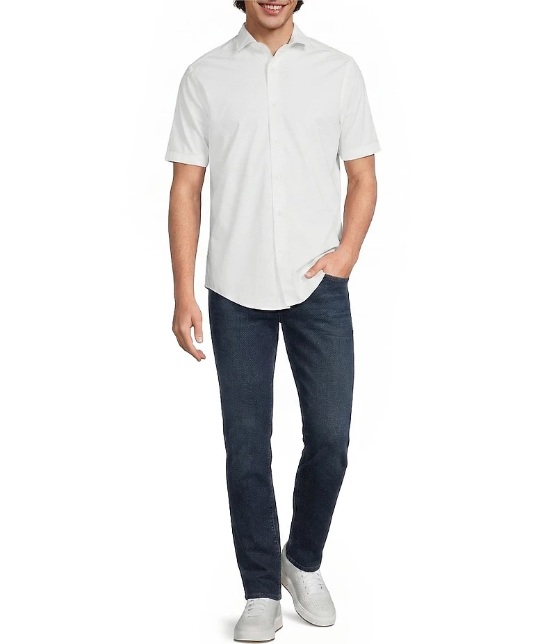 Murano Solid Poplin Short Sleeve Woven Shirt