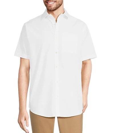 Murano Solid Poplin Short Sleeve Woven Shirt