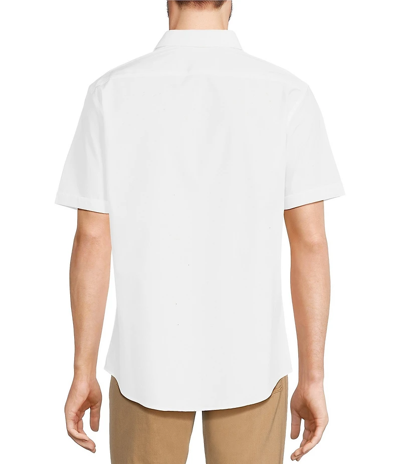 Murano Solid Poplin Short Sleeve Woven Shirt