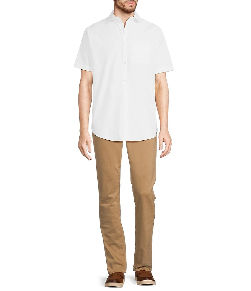 Murano Solid Poplin Short Sleeve Woven Shirt