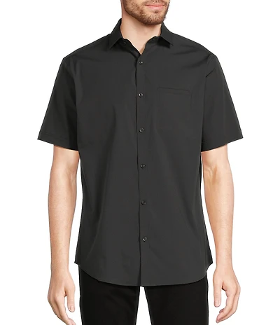 Murano Solid Poplin Short Sleeve Woven Shirt