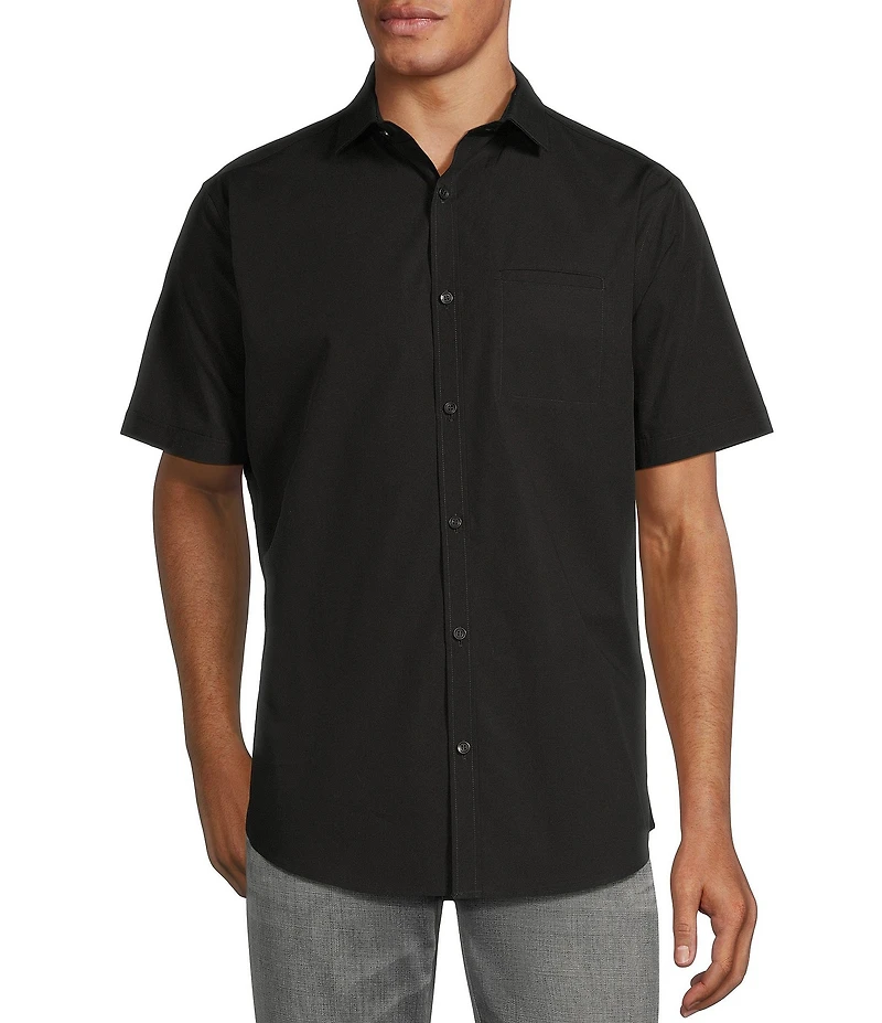 Murano Solid Poplin Short Sleeve Woven Shirt