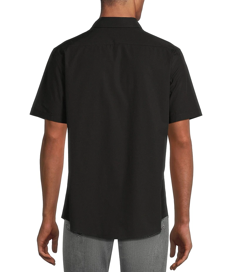 Murano Solid Poplin Short Sleeve Woven Shirt