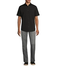 Murano Solid Poplin Short Sleeve Woven Shirt