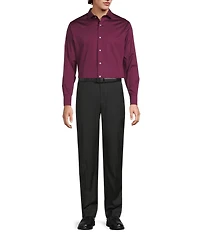 Murano Solid Sateen Long Sleeve Woven Shirt