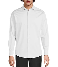 Murano Solid Sateen Long Sleeve Woven Shirt