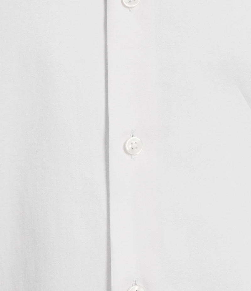 Murano Solid Sateen Long Sleeve Woven Shirt