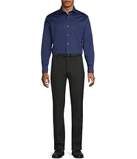 Murano Solid Sateen Long Sleeve Woven Shirt