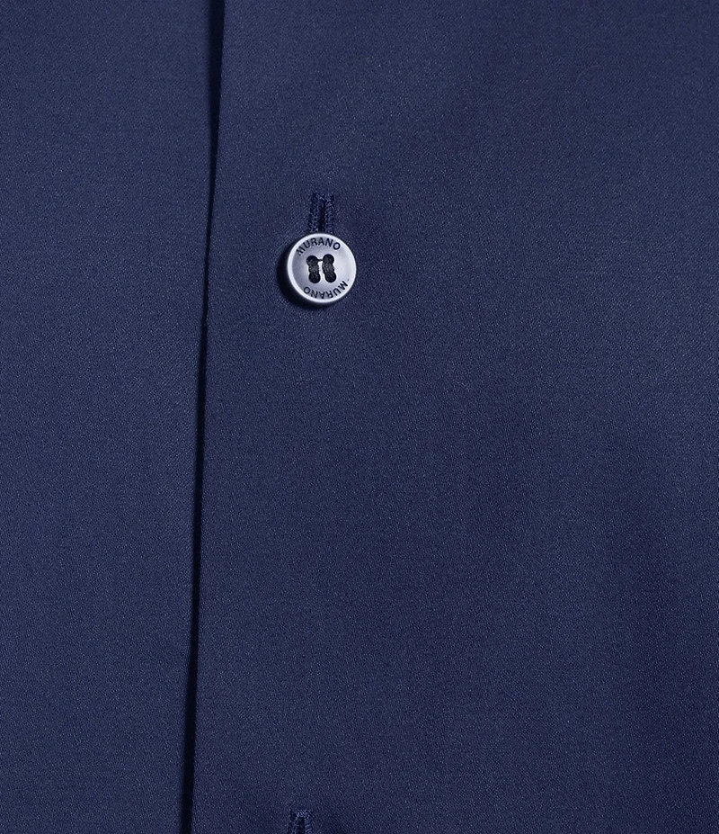 Murano Solid Sateen Long Sleeve Woven Shirt