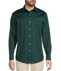 Murano Solid Sateen Long Sleeve Woven Shirt