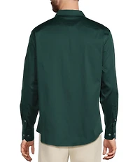 Murano Solid Sateen Long Sleeve Woven Shirt