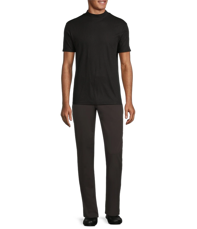 Murano Solid Short Sleeve Mock Neck Pullover