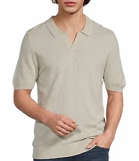 Murano Solid Short Sleeve Polo Sweater