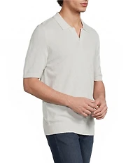 Murano Solid Short Sleeve Polo Sweater