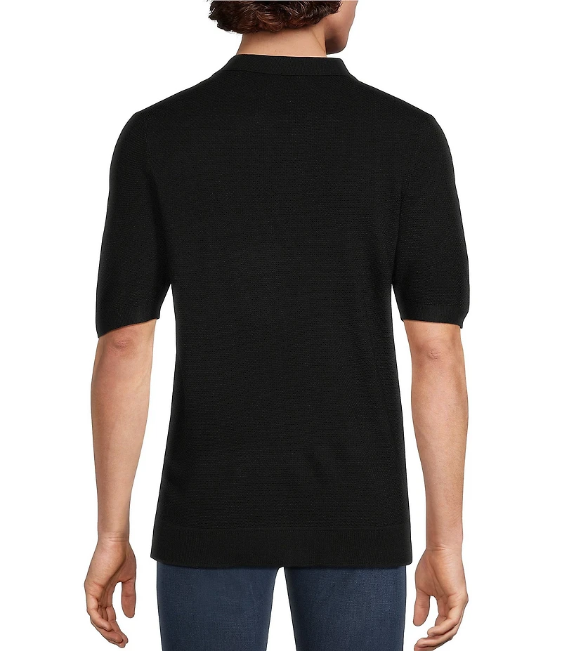 Murano Solid Short Sleeve Polo Sweater