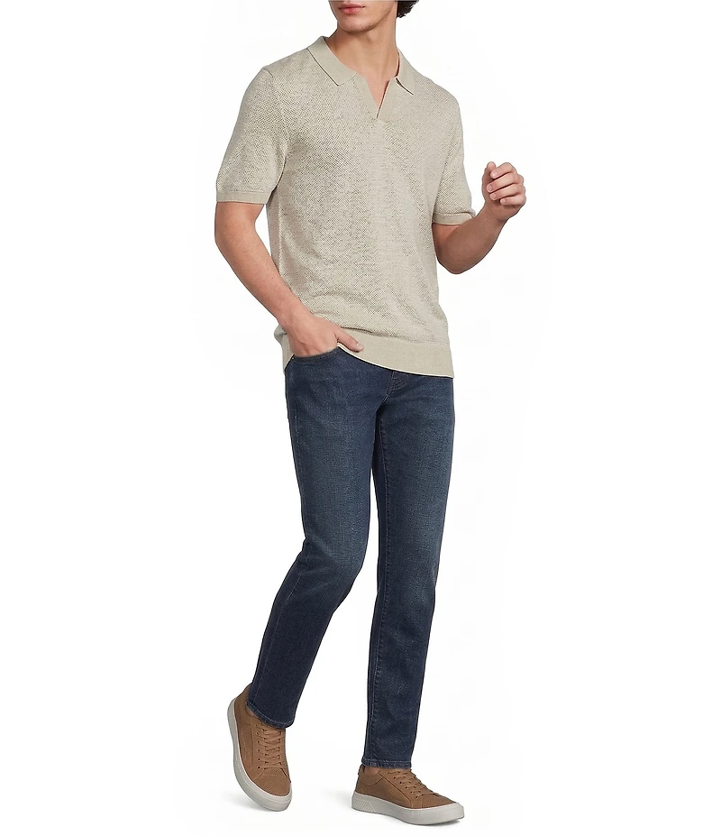 Murano Solid Short Sleeve Polo Sweater