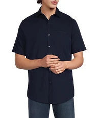 Murano Solid Texture Short Sleeve Woven Shirt