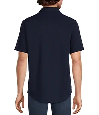 Murano Solid Texture Short Sleeve Woven Shirt