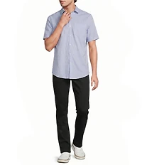 Murano Solid Texture Short Sleeve Woven Shirt