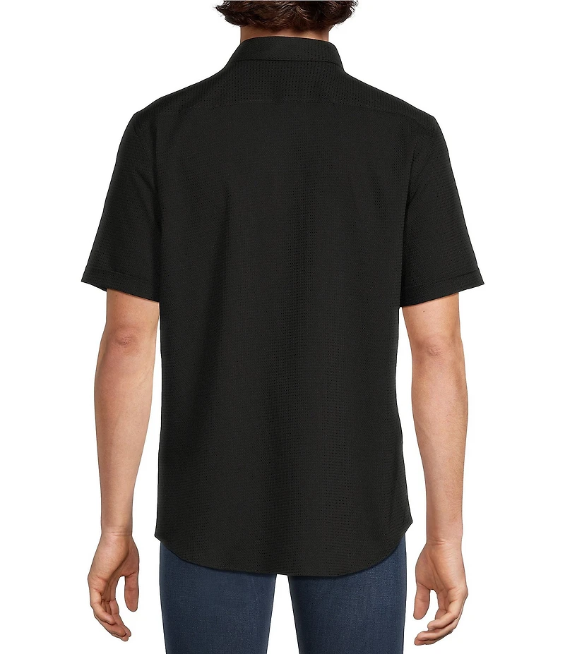 Murano Solid Texture Short Sleeve Woven Shirt