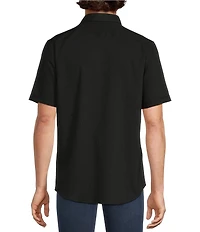 Murano Solid Texture Short Sleeve Woven Shirt
