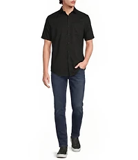 Murano Solid Texture Short Sleeve Woven Shirt
