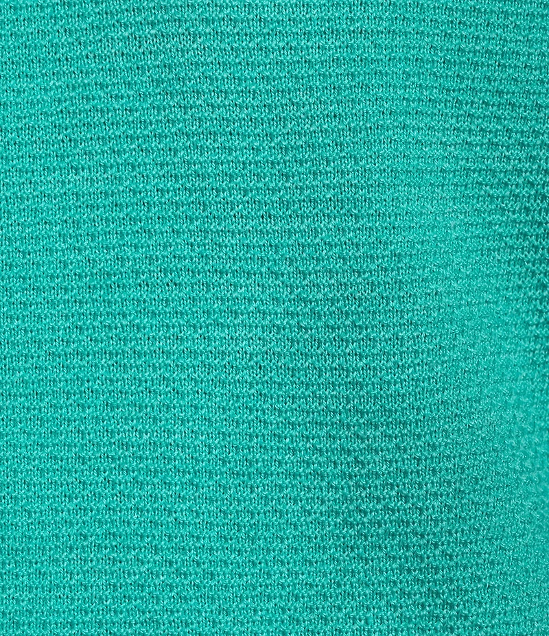 Murano Solid Textured Short Sleeve Knit Polo Sweater