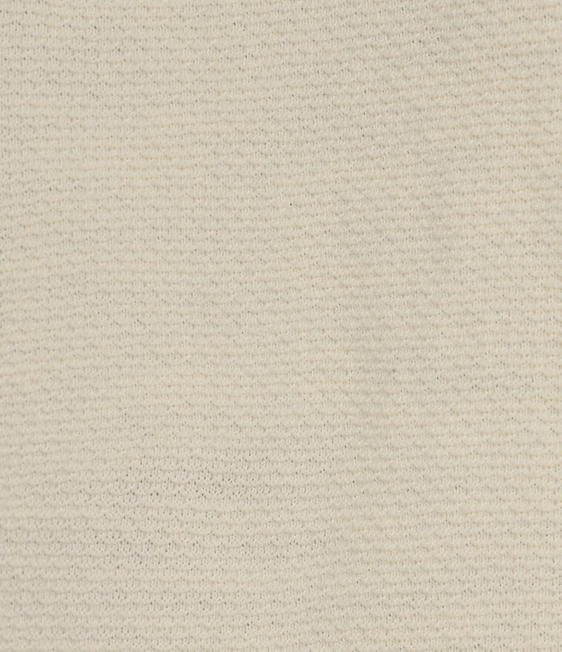 Murano Solid Textured Short Sleeve Knit Polo Sweater
