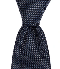 Murano Solid/Non-Solid 3#double; Narrow Woven Silk Blend Tie