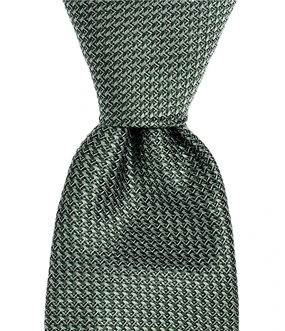 Murano Solid/Non-Solid 3#double; Narrow Woven Silk Blend Tie