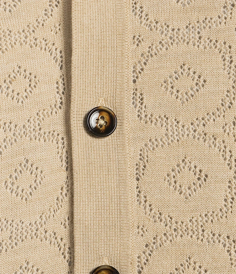 Murano Still Wanderin' Collection Pointelle Jacquard Coat Front Shirt