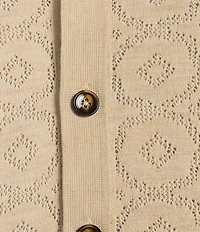 Murano Still Wanderin' Collection Pointelle Jacquard Coat Front Shirt