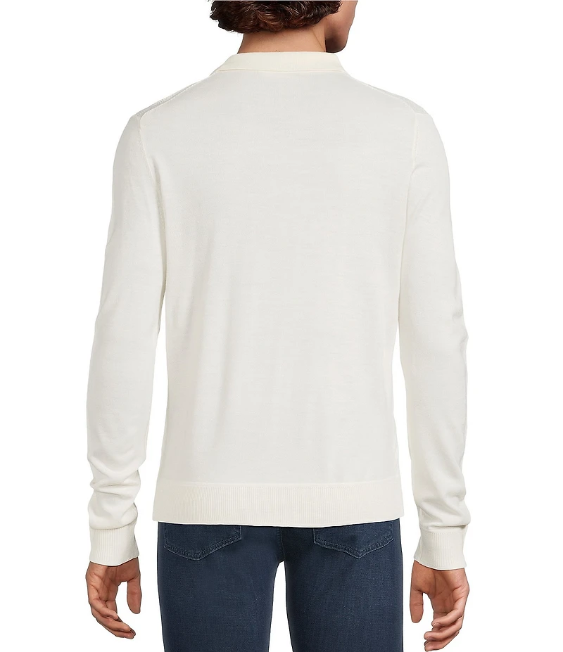 Murano Still Wanderin' Collection Pointelle Johnny Sweater Polo Shirt
