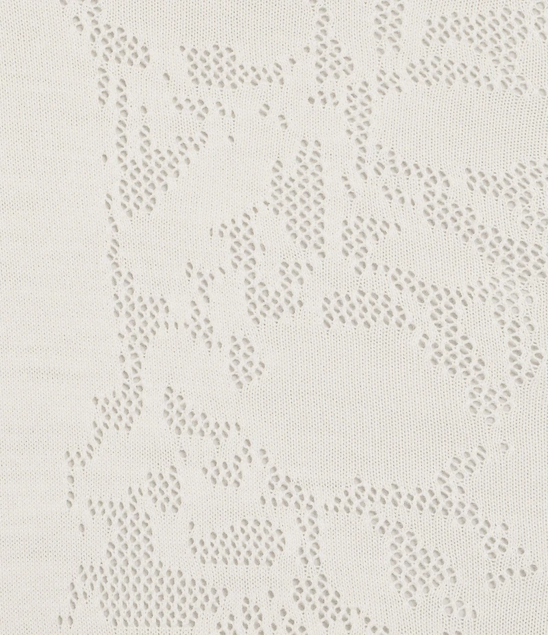 Murano Still Wanderin' Collection Pointelle Johnny Sweater Polo Shirt