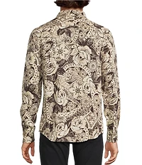 Murano Still Wanderin' Collection Slim Fit Floral Print Long Sleeve Woven Shirt