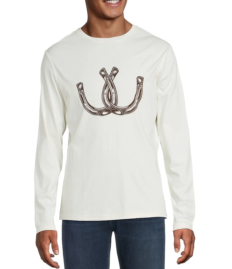 Murano Still Wanderin' Collection Slim Fit Horseshoe Screen Print Long Sleeve T-Shirt