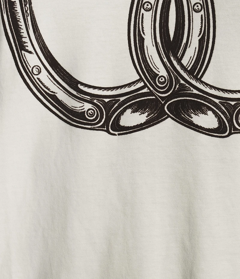 Murano Still Wanderin' Collection Slim Fit Horseshoe Screen Print Long Sleeve T-Shirt