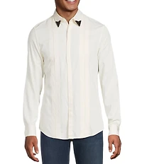 Murano Still Wanderin' Collection Slim Fit Solid Long Sleeve Woven Shirt