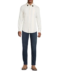 Murano Still Wanderin' Collection Slim Fit Solid Long Sleeve Woven Shirt